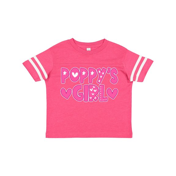 Inktastic Poppy's Girl Pink with Hearts Girls Toddler T-Shirt