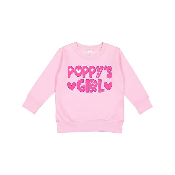 Inktastic Poppy's Girl Pink with Hearts Toddler Sweatshirt