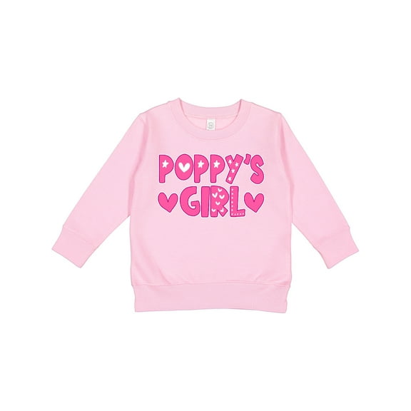 Inktastic Poppy's Girl Pink with Hearts Toddler Sweatshirt