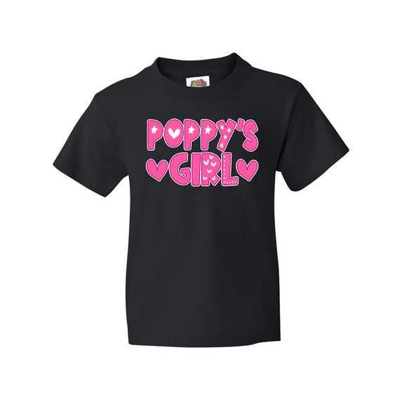 Inktastic Poppy's Girl Pink with Hearts Youth T-Shirt