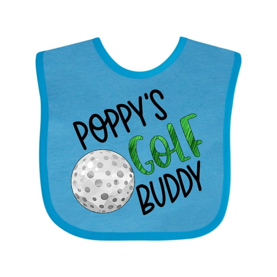 Inktastic Poppy's Golf Buddy with Golf Ball Boys or Girls Baby Bib
