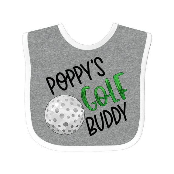 Inktastic Poppy's Golf Buddy with Golf Ball Boys or Girls Baby Bib
