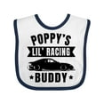 thumbnail image 1 of Inktastic Poppy's Lil' Racing Buddy with Car Silhouette Boys or Girls Baby Bib, 1 of 4
