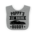 thumbnail image 1 of Inktastic Poppy's Lil' Racing Buddy with Car Silhouette Boys or Girls Baby Bib, 1 of 4