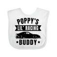 thumbnail image 1 of Inktastic Poppy's Lil' Racing Buddy with Car Silhouette Boys or Girls Baby Bib, 1 of 4