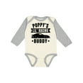 thumbnail image 1 of Inktastic Poppy's Lil' Racing Buddy with Car Silhouette Boys or Girls Long Sleeve Baby Bodysuit, 1 of 5