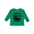 thumbnail image 1 of Inktastic Poppy's Lil' Racing Buddy with Car Silhouette Boys or Girls Long Sleeve Toddler T-Shirt, 1 of 5