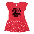 thumbnail image 1 of Inktastic Poppy's Lil' Racing Buddy with Car Silhouette Gift Baby Girl Dress, 1 of 4