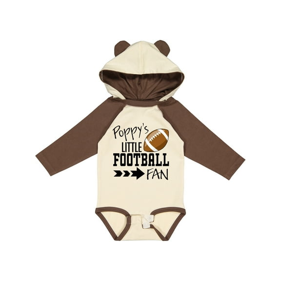 Inktastic Poppy's Little Football Fan Boys or Girls Long Sleeve Baby Bodysuit
