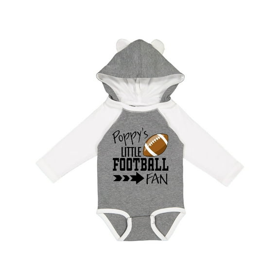 Inktastic Poppy's Little Football Fan Boys or Girls Long Sleeve Baby Bodysuit