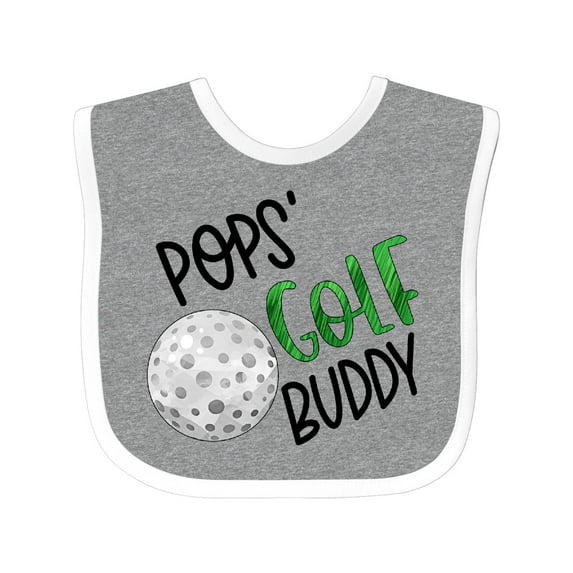 Inktastic Pops' Golf Buddy with Golf Ball Boys or Girls Baby Bib