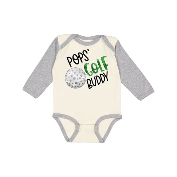 Inktastic Pops' Golf Buddy with Golf Ball Boys or Girls Long Sleeve Baby Bodysuit
