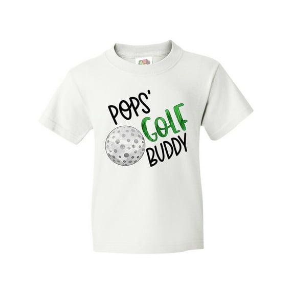 Inktastic Pops' Golf Buddy with Golf Ball Youth T-Shirt