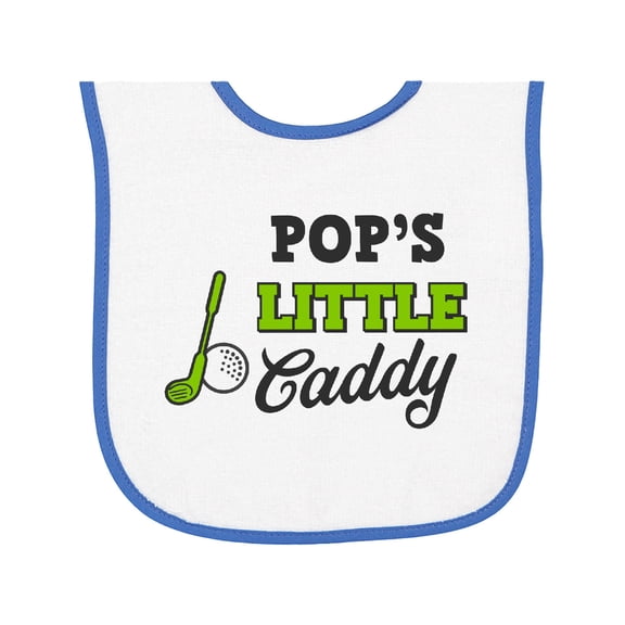 Inktastic Pops Little Caddy with Golf Club and Ball Baby Terry Cloth Bib