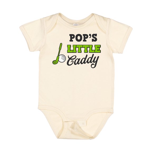 Inktastic Pops Little Caddy with Golf Club and Ball Boys or Girls Baby Bodysuit