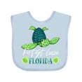 thumbnail image 1 of Inktastic Port St. Lucie, Florida Happy Sea Turtle Boys or Girls Baby Bib, 1 of 4