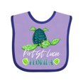 thumbnail image 1 of Inktastic Port St. Lucie, Florida Happy Sea Turtle Boys or Girls Baby Bib, 1 of 4