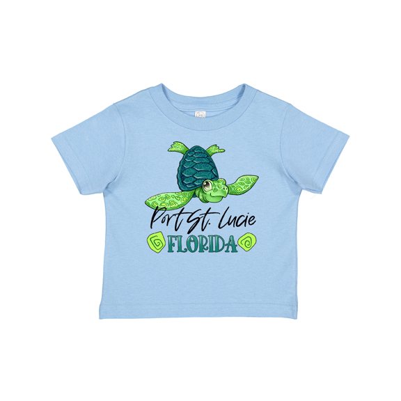 Inktastic Port St. Lucie, Florida Happy Sea Turtle Boys or Girls Baby T-Shirt