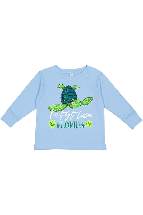 Port St. Lucie, Florida Happy Sea Turtle Boys or Girls Long Sleeve Toddler T-Shirt