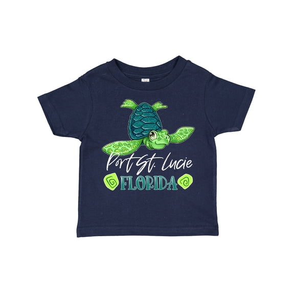 Inktastic Port St. Lucie, Florida Happy Sea Turtle Boys or Girls Toddler T-Shirt