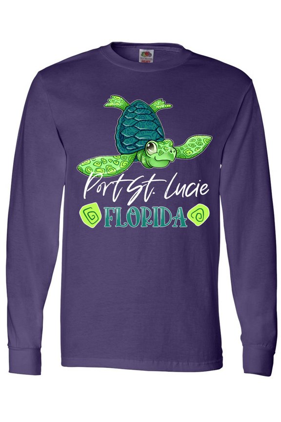 Port St. Lucie, Florida Happy Sea Turtle Long Sleeve T-Shirt