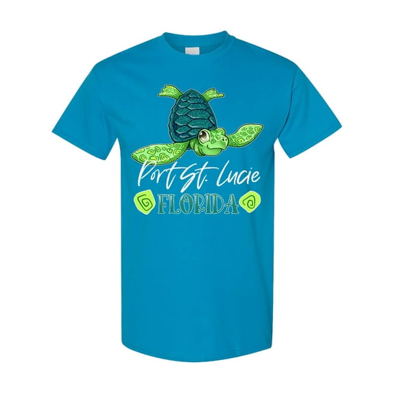 Inktastic Port St. Lucie, Florida Happy Sea Turtle T-Shirt