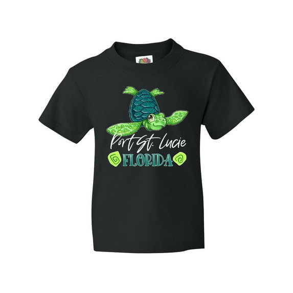 Inktastic Port St. Lucie, Florida Happy Sea Turtle Youth T-Shirt