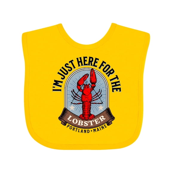 Inktastic Portland Maine Funny Lobster Lover Boys or Girls Baby Bib