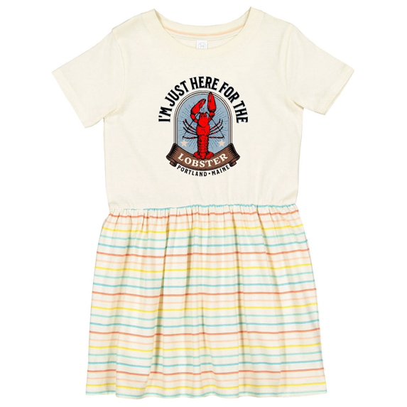 Inktastic Portland Maine Funny Lobster Lover Girls Toddler Dress