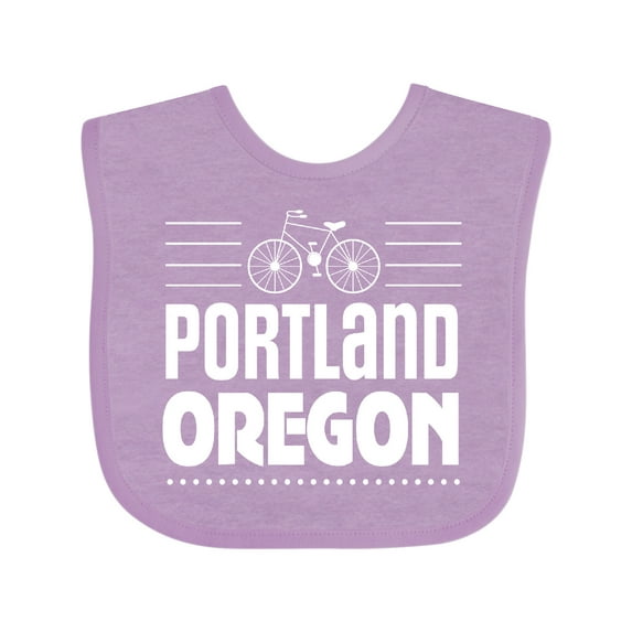 Inktastic Portland Oregon Biking Boys or Girls Baby Bib
