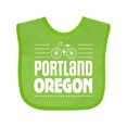 thumbnail image 1 of Inktastic Portland Oregon Biking Boys or Girls Baby Bib, 1 of 4