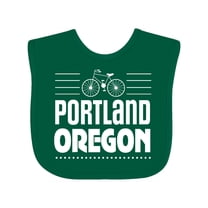 Inktastic Portland Oregon Biking Boys or Girls Baby Bib