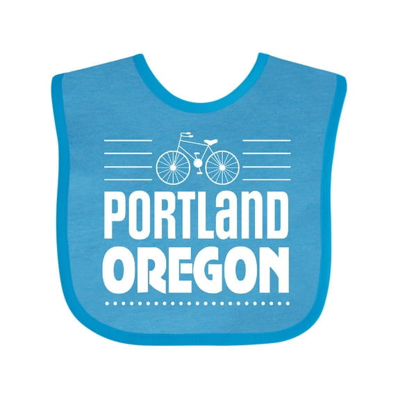 Inktastic Portland Oregon Biking Boys or Girls Baby Bib