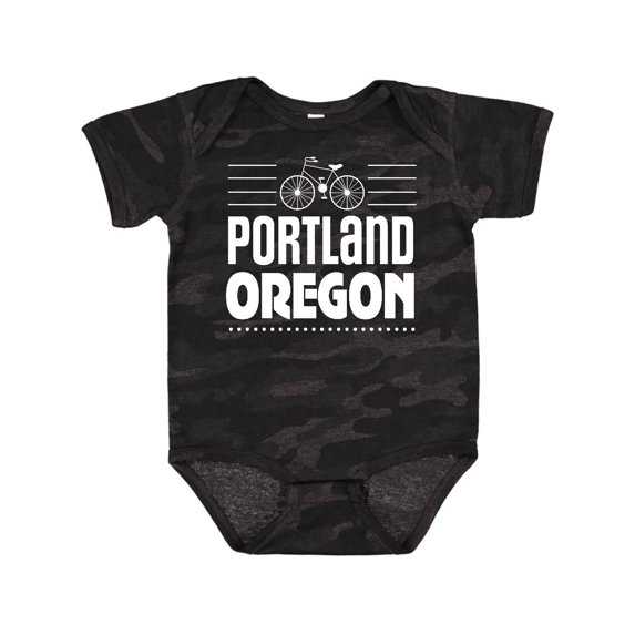 Inktastic Portland Oregon Biking Boys or Girls Baby Bodysuit