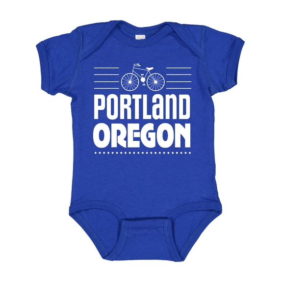 Inktastic Portland Oregon Biking Boys or Girls Baby Bodysuit