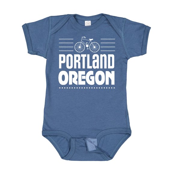 Inktastic Portland Oregon Biking Boys or Girls Baby Bodysuit