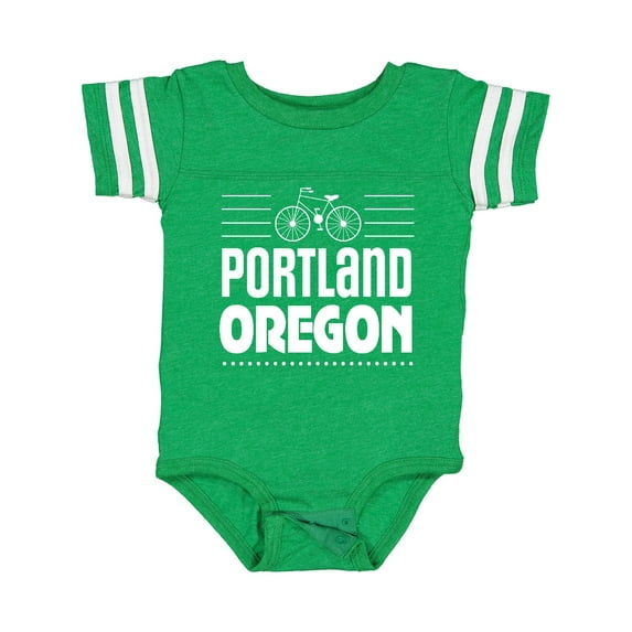Inktastic Portland Oregon Biking Boys or Girls Baby Bodysuit