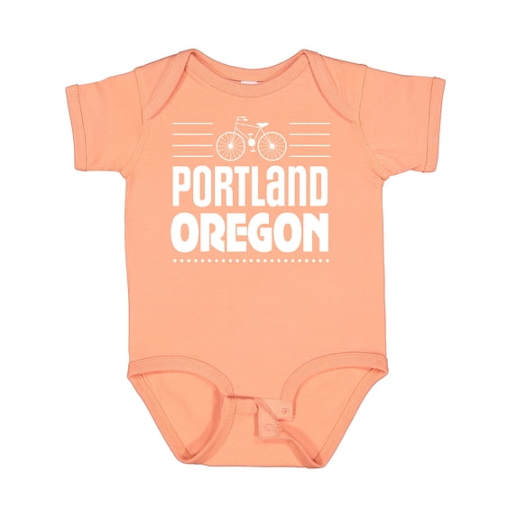 Inktastic Portland Oregon Biking Boys or Girls Baby Bodysuit