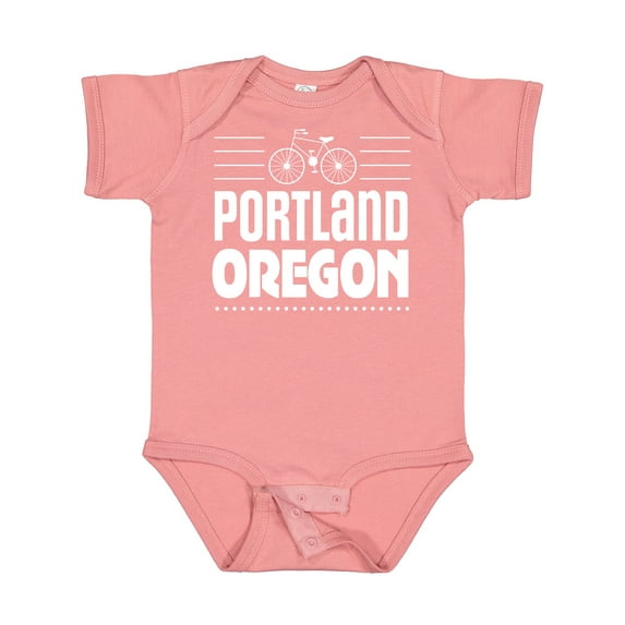 Inktastic Portland Oregon Biking Boys or Girls Baby Bodysuit
