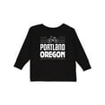 thumbnail image 1 of Inktastic Portland Oregon Biking Boys or Girls Long Sleeve Toddler T-Shirt, 1 of 5