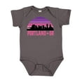 thumbnail image 1 of Inktastic Portland Oregon Retro Sunset Skyline Girls Baby Bodysuit, 1 of 5