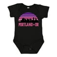 thumbnail image 1 of Inktastic Portland Oregon Retro Sunset Skyline Girls Baby Bodysuit, 1 of 5
