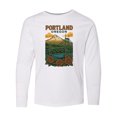 thumbnail image 1 of Inktastic Portland Oregon Scenic Bridge and Mountain Artwork Long Sleeve Youth T-Shirt, 1 of 5