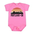 thumbnail image 1 of Inktastic Portland Oregon Skyline Retro Sunset Boys or Girls Baby Bodysuit, 1 of 5