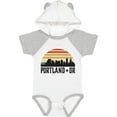 thumbnail image 1 of Inktastic Portland Oregon Skyline Retro Sunset Boys or Girls Baby Bodysuit, 1 of 5
