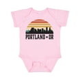 thumbnail image 1 of Inktastic Portland Oregon Skyline Retro Sunset Boys or Girls Baby Bodysuit, 1 of 5