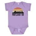 thumbnail image 1 of Inktastic Portland Oregon Skyline Retro Sunset Boys or Girls Baby Bodysuit, 1 of 5