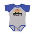 thumbnail image 1 of Inktastic Portland Oregon Skyline Retro Sunset Boys or Girls Baby Bodysuit, 1 of 5