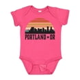thumbnail image 1 of Inktastic Portland Oregon Skyline Retro Sunset Boys or Girls Baby Bodysuit, 1 of 5