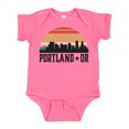 thumbnail image 1 of Inktastic Portland Oregon Skyline Retro Sunset Boys or Girls Baby Bodysuit, 1 of 5